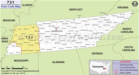 Area code 731 - 3 days ago · Area Code. Area code 731 is assigned for use in Tennessee since Feb 12, 2001. This area code originated from the 901 area code previously by means of area code split or overlay. View all phone prefixes used in area code 731 or other area codes in Tennessee . Included with the location of each prefix are the phone companies / service providers ... 
